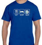 Eat, Sleep, Beer  T Shirt 7 Colours Available