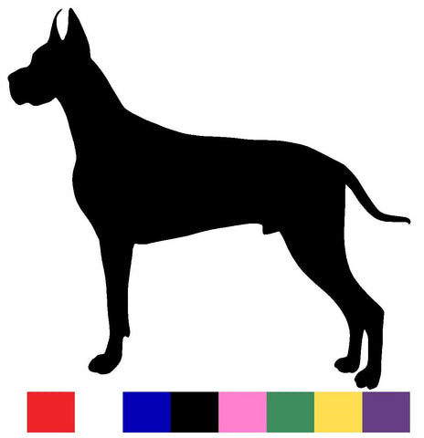 Great Dane Silhouette Decal Vinyl Sticker