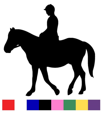 Horse Riding Silhouette Vinyl Decal Sticker