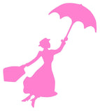 Mary Poppins Silhouette Decal Vinyl Sticker