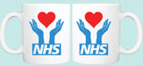 NHS Caring Hands and Heart Mug