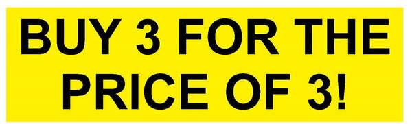 3 for the Price of 3 Decal Vinyl Sticker
