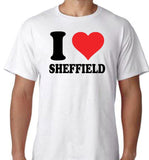 I Love "My Town" short sleeve T Shirt Personalise your own