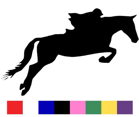 Show Jumping Silhouette Vinyl Decal Sticker