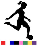 Male & Female Soccer Silhouette Vinyl Decal Sticker