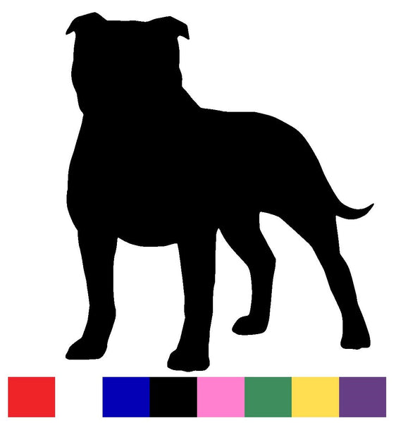 Stafforshire Bull Terrier Silhouette Decal Vinyl Sticker