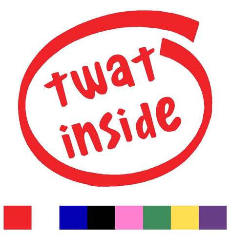 Twat Inside Silhouette Decal Vinyl Sticker