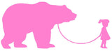 Girl with Bear Silhouette Decal Vinyl Sticker
