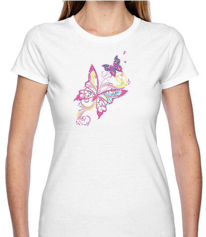 Diamante Butterfly T Shirt