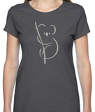 Koala Bear Motif T Shirt - Personalised Available in 4 colours