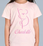 Girls Koala on a Branch T Shirt - Personalised Available in 3 colours