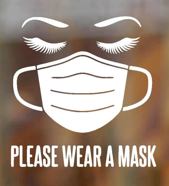 Please Wear A Face Mask Decal Vinyl Sticker