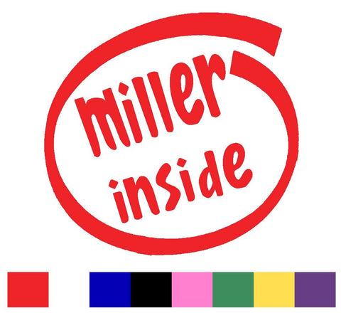 Miller Silhouette Decal Vinyl Sticker