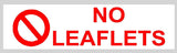 No Leaflets No Junk Mail Sticker