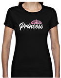 Princess and Tiara Glitter T Shirt     Available in 4 colours