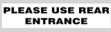 Please use Side-Rear Entrance Sticker with Waterproof and UV Protection