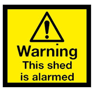 Warning This shed is alarmed Sticker