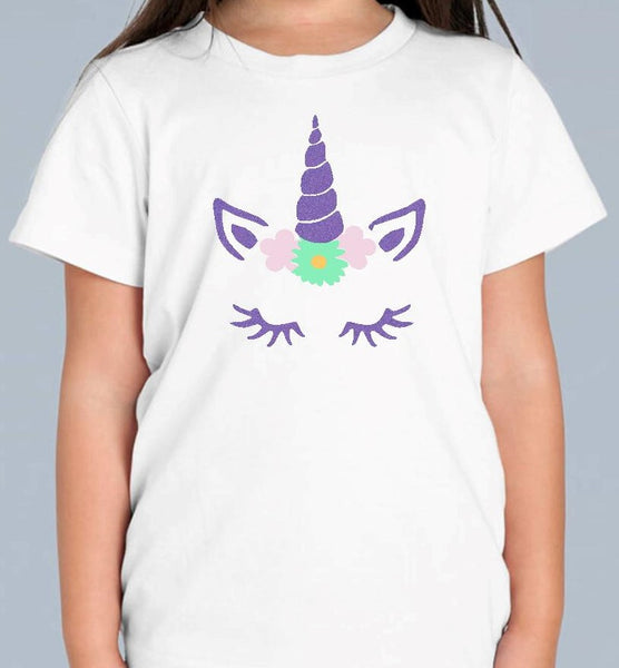 Unicorn Glitter T Shirt Personalised 4 Designs